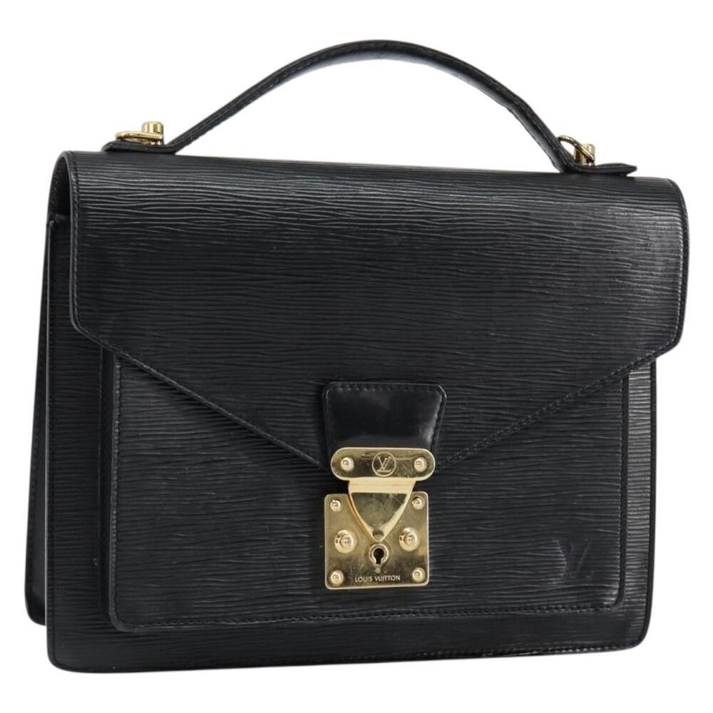 LOUIS VUITTON Epi Monceau 28 Hand Bag Black M52122 LV Auth bs30382
